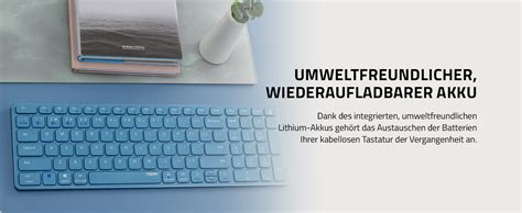 Rapoo E9700M Kabellose Tastatur Wireless Keyboard Wiederaufladbarer