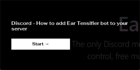 Discord - How to add Ear Tensifier bot to your server