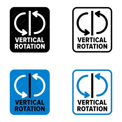 Premium Vector | Vertical rotation spin move technology information sign