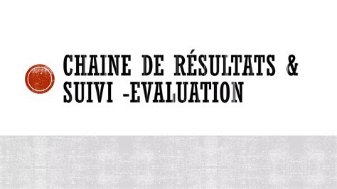 Gestion Ax E Sur Les R Sultats Gar Et Suivi Evaluation Ppt