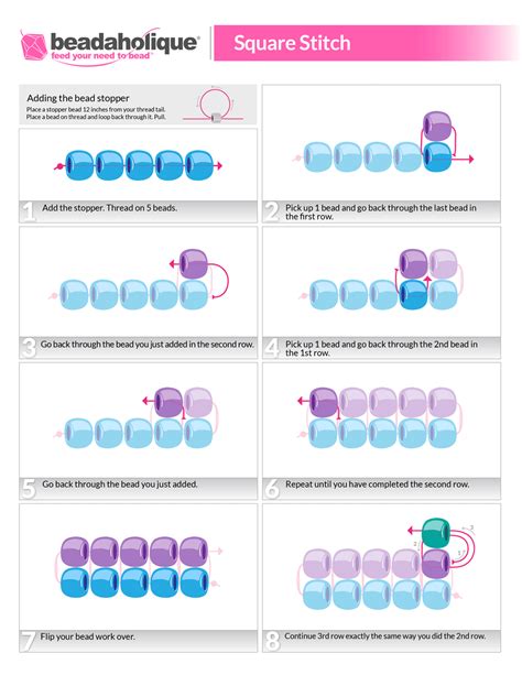 Square Stitch Bead Weaving Patterns — Beadaholique