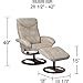 Newport Taupe Swivel Faux Leather Recliner Chair With Ottoman Footrest