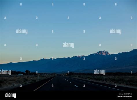 Highway 395 In The Owens Valley Of California And The Eastern Sierra