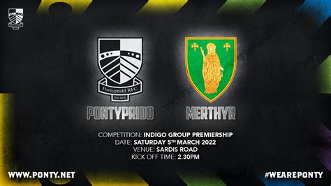 Matchday Preview Pontypridd V Merthyr Pontypridd Rfc