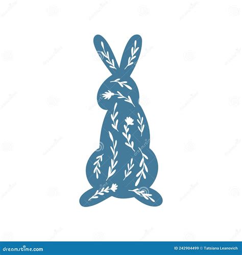 Happy Easter Vector Illustrations Of Bunnies Rabbits Icons Decorated