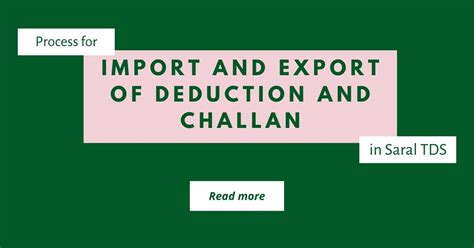 Import And Export Of Deduction And Challan With Screenshots