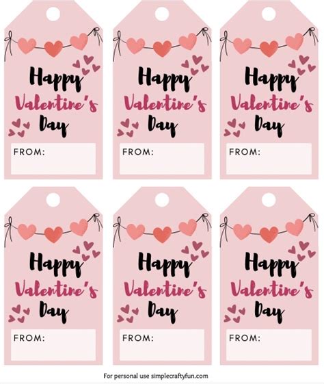 31 Free Printable Valentines Day Tags