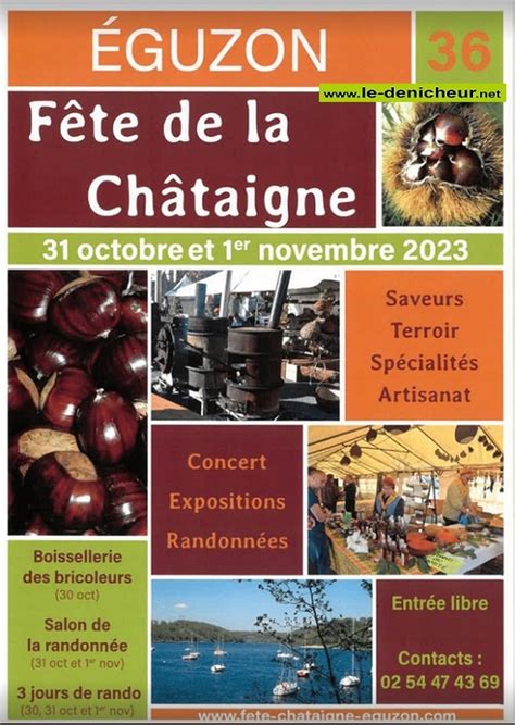 v31 MAR 31 octobre EGUZON 37ème Fête de la Châtaigne