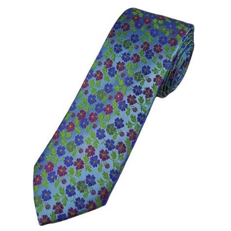 Tresanti Celeste Light Blue Purple Pink Green Floral Pattern Men S