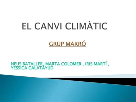 Power point del canvi climàtic PPT