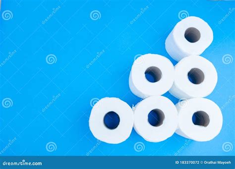 Toilet Paper Roll For To Wipe Clean Personal Sanitary Paper Stock Photo