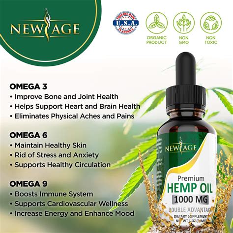 2 Pack Hemp Oil Extract 2000mg Of Organic Hemp Extract Grown