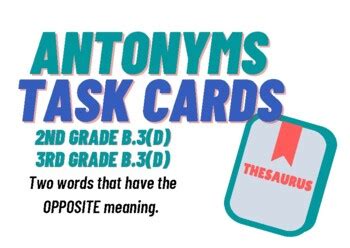 Antonyms Task Cards by Rockin With Mrs Regan | TPT