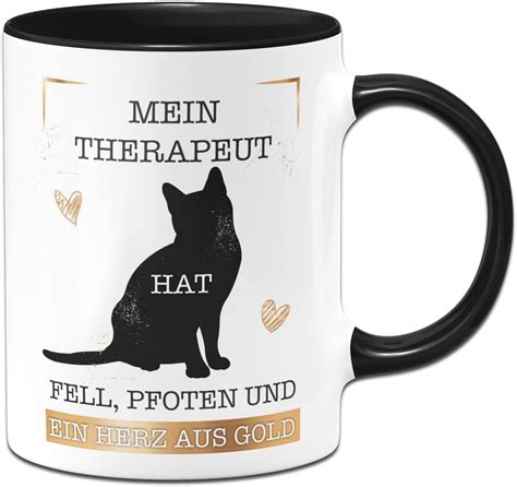 TRIOSK Tasse Katze lustig mit Spruch Mehr Mäuse Katzenmotiv Geschenk