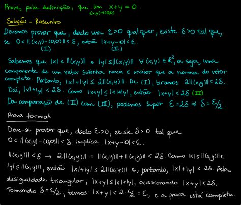 Limite de duas variáveis pela definição Math Drafts