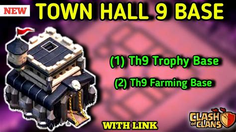 Best Th9 War Trophy Farming Base Links New Town Hall 9 Base Designs Clash Of Clans Youtube