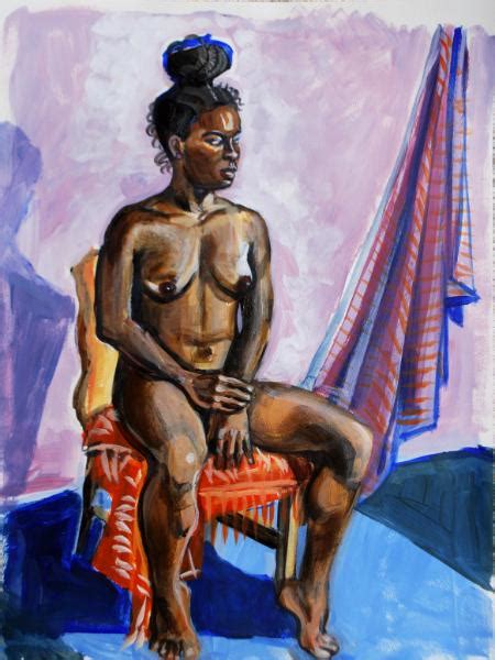 Inky Seated Nude Diana Blackwell Fine Art