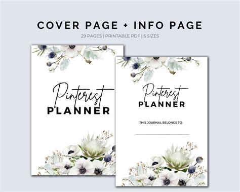 Pinterest Planner Printable Download, Pinterest Strategies and Advertising, Social Media ...