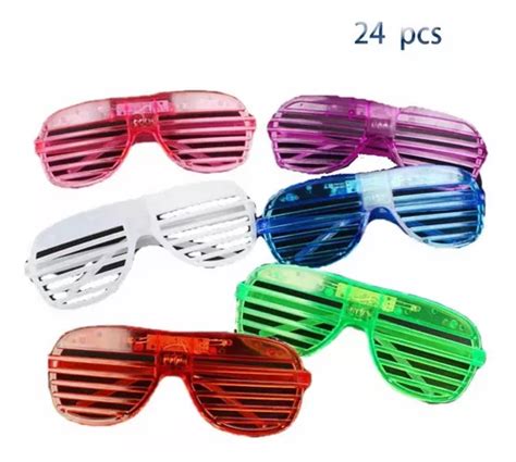 24 Lentes Led Rejilla Luminosos Luz Retro Fiesta Batucada Meses Sin