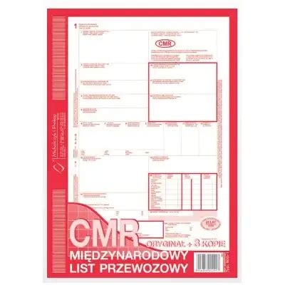 Cmr List Przewozowy Druki Biurwa Pl