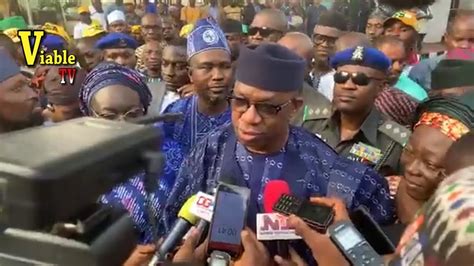 Ogun State Gov Dapo Abiodu Arriving Oke Mosan After The Supreme