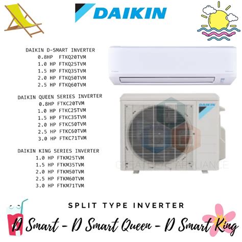 DAIKIN DSMART QUEEN KING SPLIT TYPE INVERTER TV Home Appliances