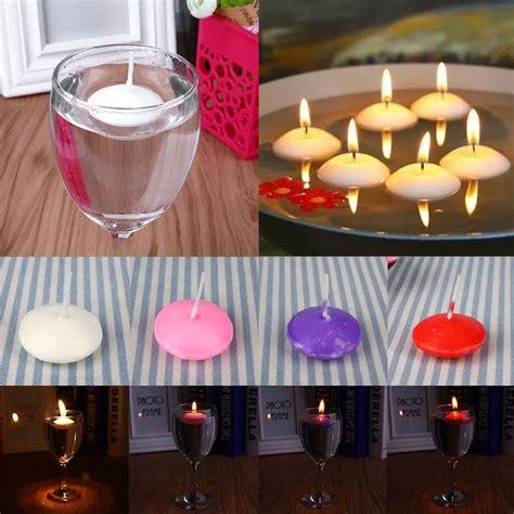 20pcs/lots Romantic Round Water Floating Candles Small Unscented Disc ...