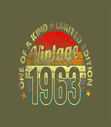 60 Years Old Vintage 1963 Limited Edition 60th Birthday Digital Art By