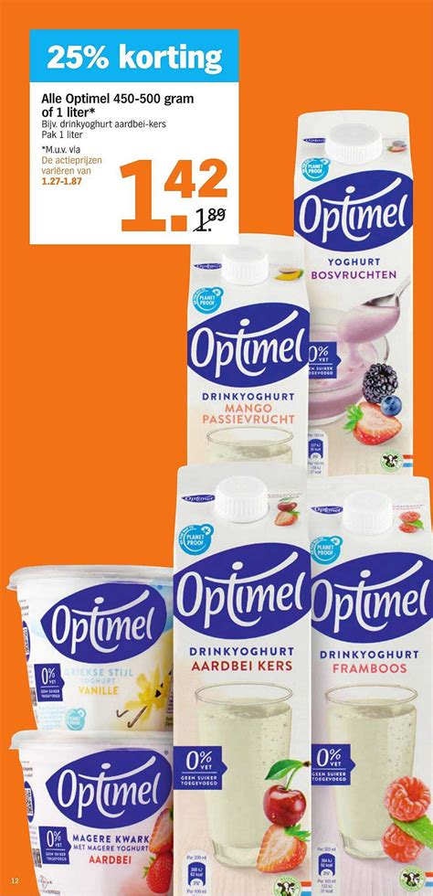 Alle Optimel Gram Of Liter Korting Aanbieding Bij Albert