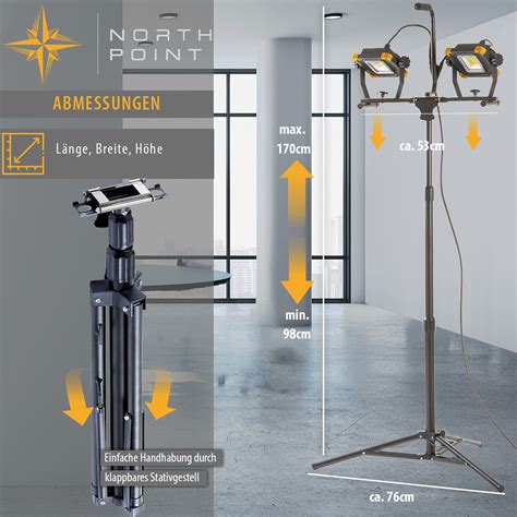 Northpoint Baustrahler Mit Ausziehbarem Stativ ALDI ONLINESHOP