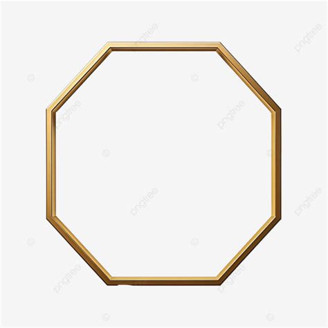 Hexagon Gold Frame Chinese New Year Chinese Lantern Png Transparent