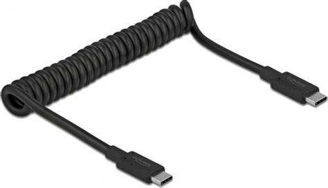 Premium Usb C Naar Usb C Spiraalkabel Met E Marker Chip Usb Tot