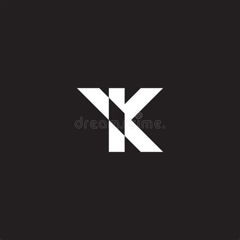 Letter Yk Simple Motion Geometric Line Logo Vector Stock Vector