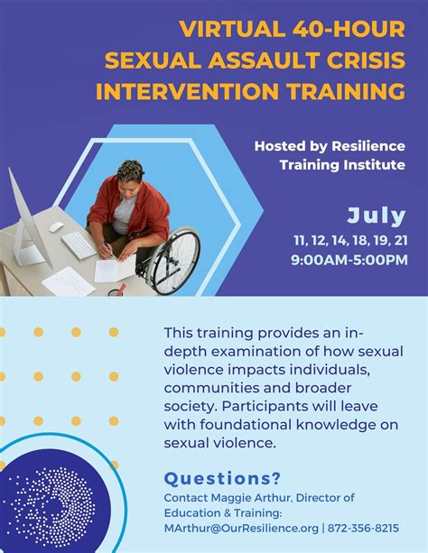 Virtual 40 Hour Sexual Assault Crisis Intervention Training Resilience