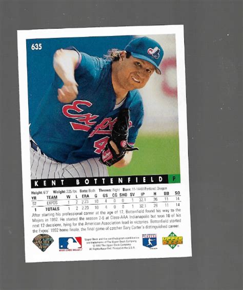 Kent Bottenfield 1993 Upper Deck Series 2 635 Montreal Expos EBay