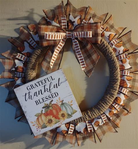 Thanksgiving wreath | Wreath crafts, Christmas wreaths diy, Fall crafts diy