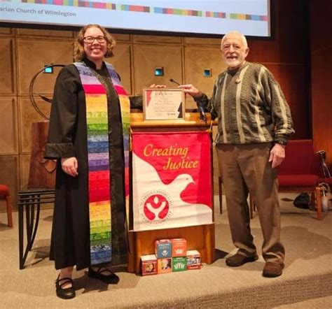 First Uu Wilmington Uusc Honors First Unitarian Church As