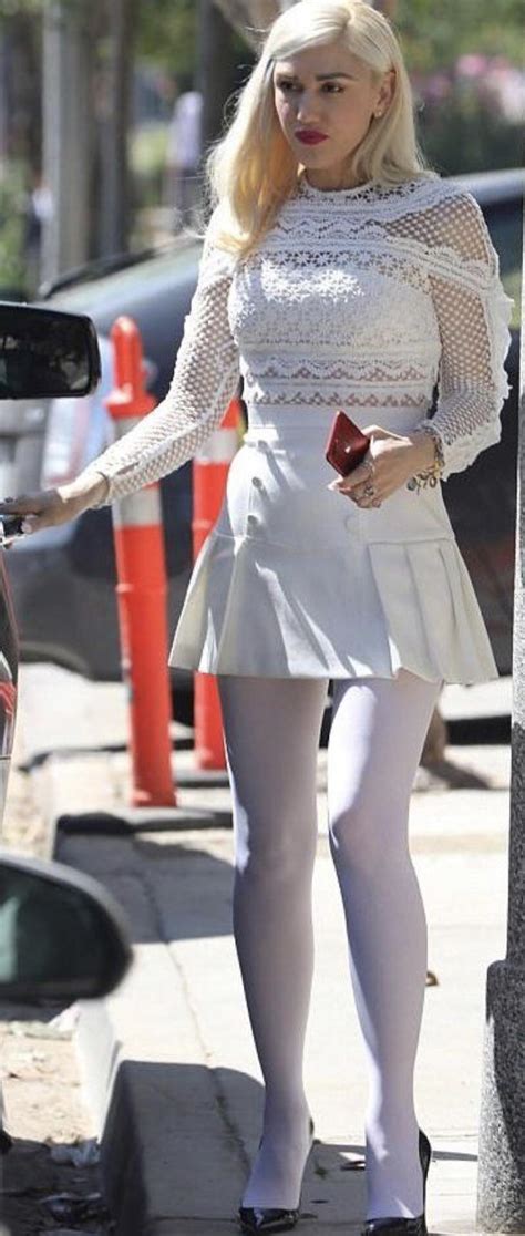 Gwen Stefani White Tights R Celebsintights