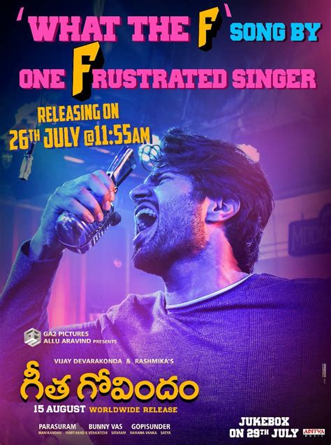 Frustrated Singer Vijay Deverakonda Crooned Geetha Govindam Second ...