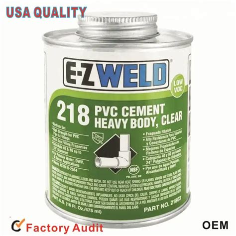 Ez Weld Pvc Cemento Solvente Cuerpo Pesado Pvc Cemento Calidad De