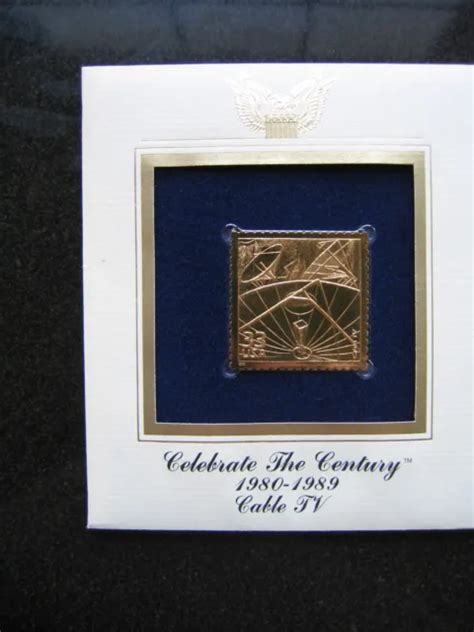 CABLE TV 22KT Gold Stamp Celebrate The Century Replica FDC Golden Cover