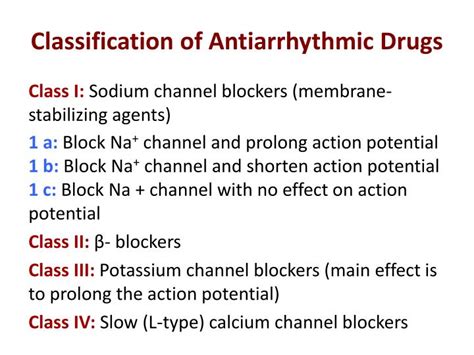 Antiarrhythmics drugs examples