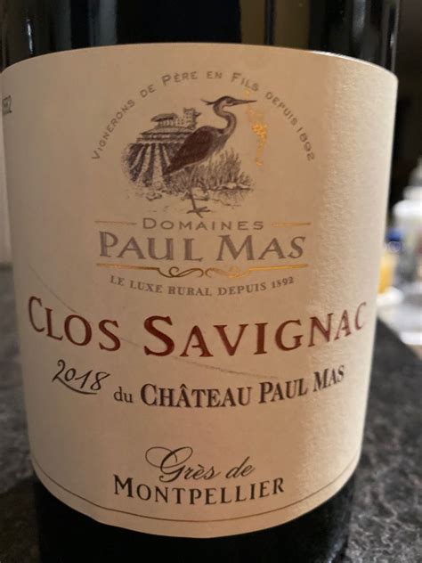 2018 Les Domaines Paul Mas Coteaux du Languedoc Grès de Montpellier