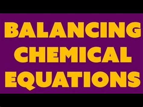 Chapter Chemical Reaction And Equation Balancing Chemical Equation