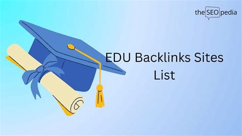 Top Edu Backlinks Sites List Updated The Seo Pedia