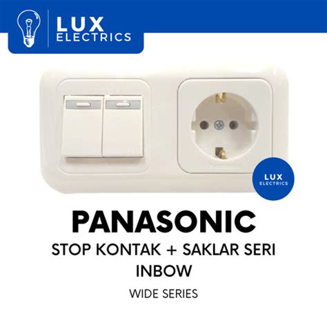 Jual Stop Kontak Saklar Seri Inbow PANASONIC Wide Series Tanam Ganda