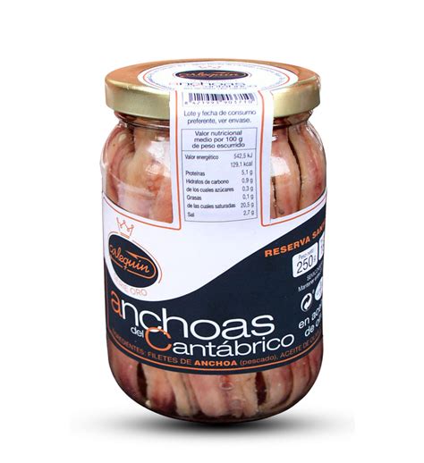 Anchoas Del Cant Brico Serie Oro Conservas Arlequ N