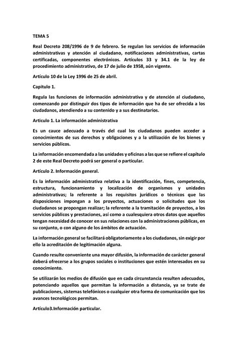 Documento Preparaci N De Examen Tema Real Decreto De