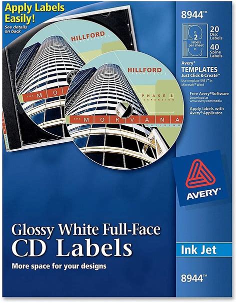 Amazon Gloss Compatible Memorex Full Face Cd Dvd Labels