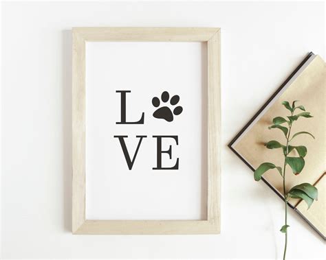 Love Print Pet Love Art Cute Poster Digital Download - Etsy